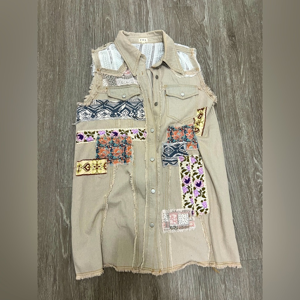 Artsy patchwork boho festival vest/dress - Picture 2 of 9
